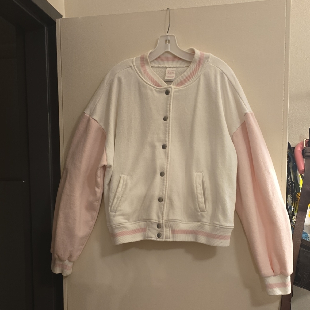 No Boundaries White and Pink Jacket